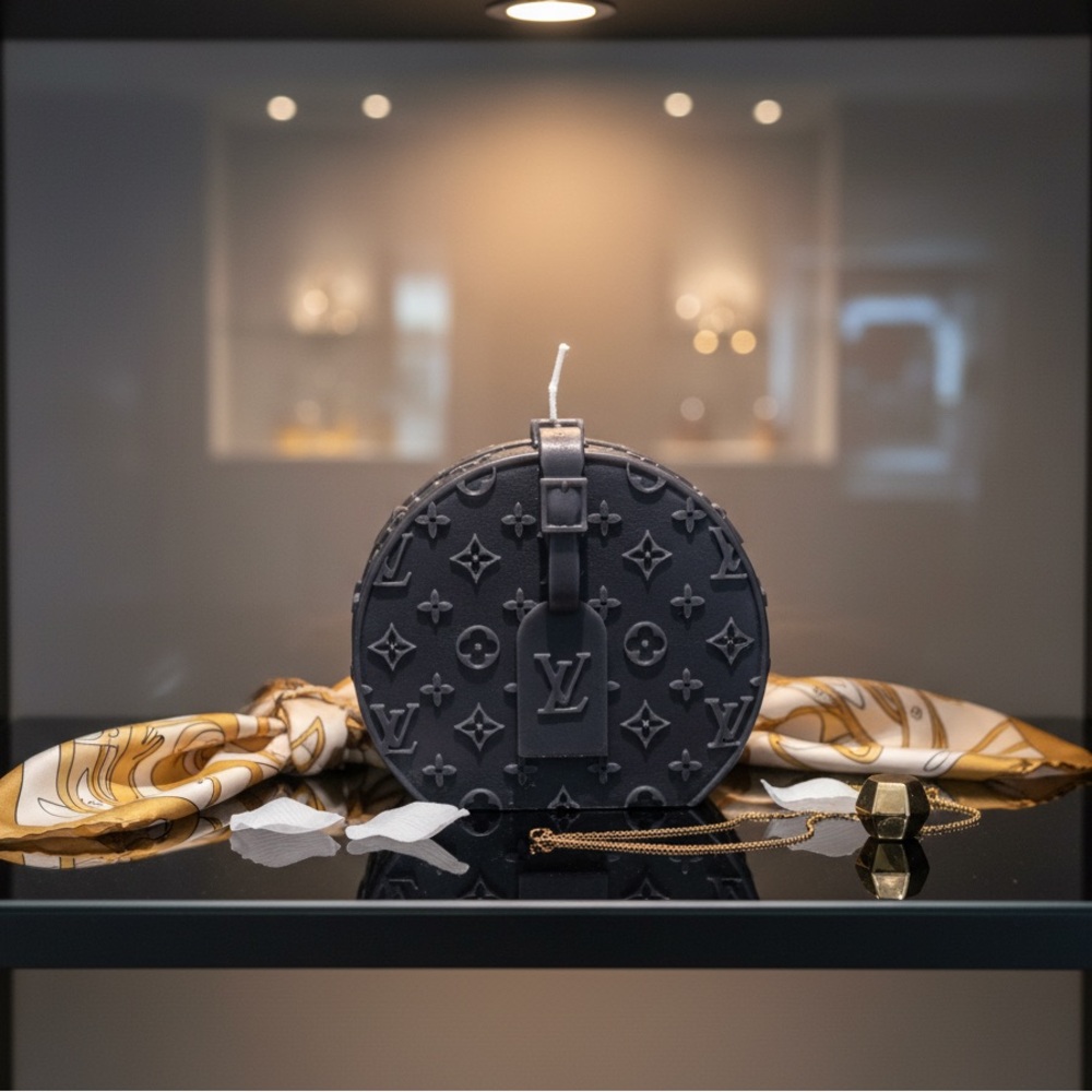 Louis Vuitton Monogrammed Gray Candle